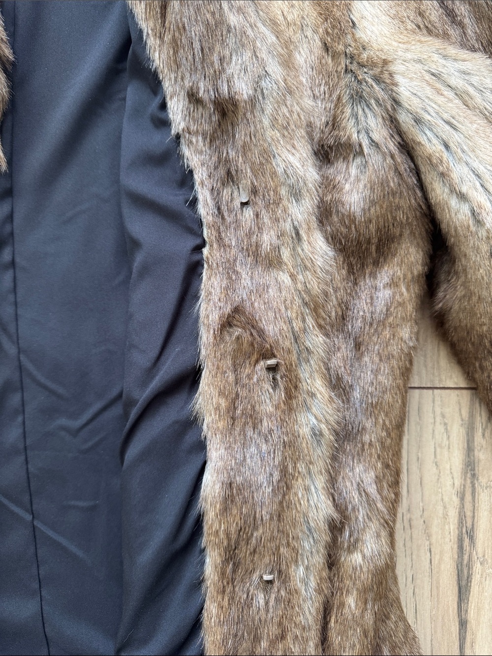 Unreal Fur Lupin Blazer Faux Fur Coat Brown Men’s Large Certified Vegan - Picture 7 of 11